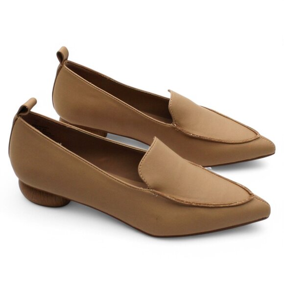Journee Collection Women's Maggs Pointed Toe Loafers - Tan - Picture 4 of 7